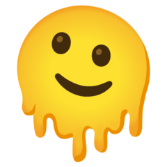 How Melting Face emoji looks on Google.