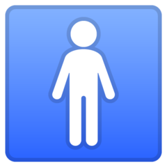 How Men’s Room emoji looks on Google.