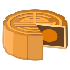 How Moon Cake emoji looks on Google.