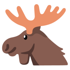 Bagaimana emoji Moose kelihatan di Google.