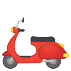 Wie Motorroller Emoji auf Google aussieht.