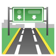 How Motorway emoji looks on Google.