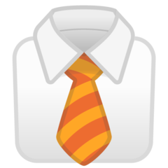 How Necktie emoji looks on Google.