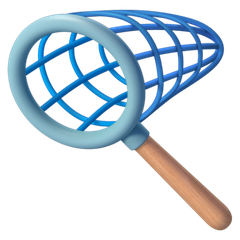 Net with Handle 表情符号在 Google 上的外观。
