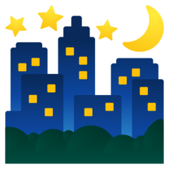 How Night with Stars emoji looks on Google.