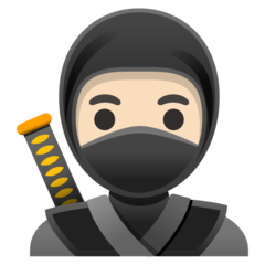 Wie Ninja: helle Hautfarbe Emoji auf Google aussieht.