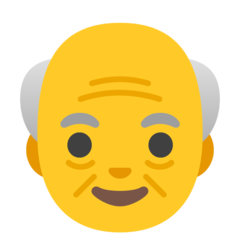 A quoi ressemblent les emoji Homme âgé sur Google.