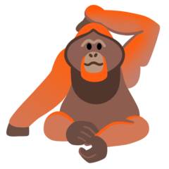 Wie Orang-Utan Emoji auf Google aussieht.