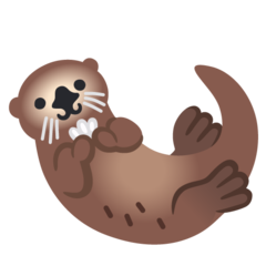 How Otter emoji looks on Google.