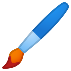 How Paintbrush emoji looks on Google.