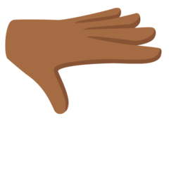 How Palm Down Hand: Medium-Dark Skin Tone emoji looks on Google.