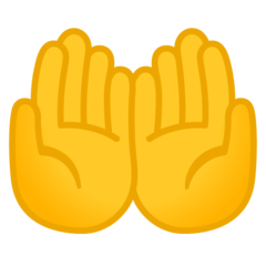 How Palms up Together emoji looks on Google.