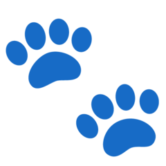 How Paw Prints emoji looks on Google.