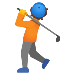 Bagaimana Orang bermain golf emoji terlihat di Google.