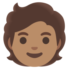 How Person: Medium Skin Tone emoji looks on Google.