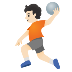 A quoi ressemblent les emoji Personne jouant au handball : peau claire sur Google.