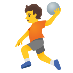 How Person Playing Handball emoji looks on Google.