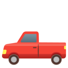 How Pickup Truck emoji looks on Google.