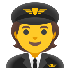 Wie Pilot(in) Emoji auf Google aussieht.