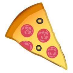 How Pizza emoji looks on Google.