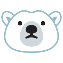 How Polar Bear emoji looks on Google.