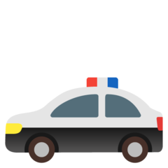 警车 表情符号在 Google 上的外观。