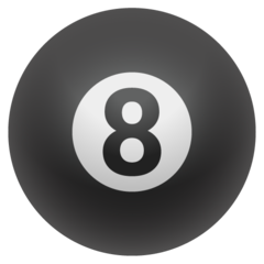 How Pool 8 Ball emoji looks on Google.