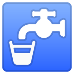 Wie Trinkwasser Emoji auf Google aussieht.