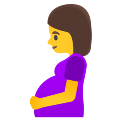 How Pregnant Woman emoji looks on Google.