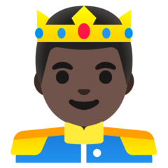 A quoi ressemblent les emoji Prince : peau foncée sur Google.