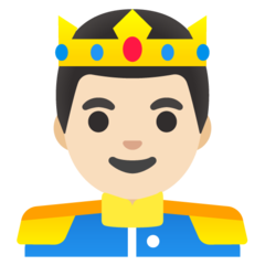 Come Principe: carnagione chiara emoji appare su Google.