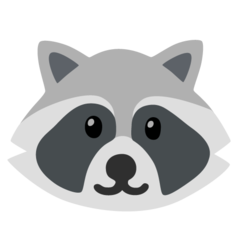 How Raccoon emoji looks on Google.