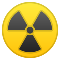 How Radioactive emoji looks on Google.