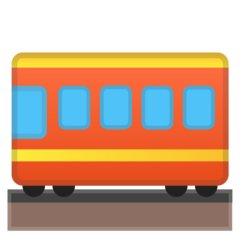 How Railway Car emoji looks on Google.