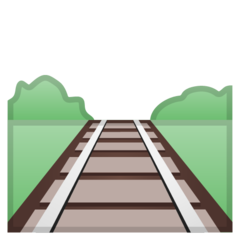 How Railway Track emoji looks on Google.