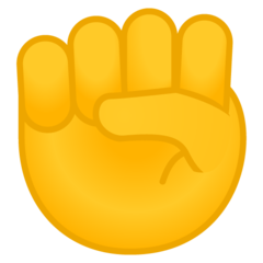 How Raised Fist emoji looks on Google.