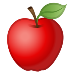 How Red Apple emoji looks on Google.