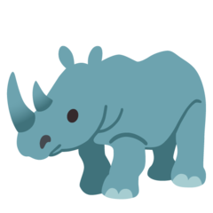 How Rhinoceros emoji looks on Google.