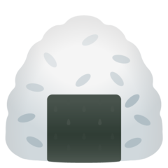 How Rice Ball emoji looks on Google.