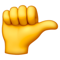 A quoi ressemblent les emoji Rightwards Thumb Sign sur Google.