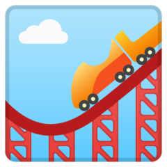 How Roller Coaster emoji looks on Google.