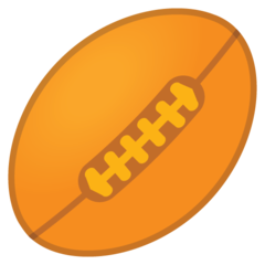 How Rugby Football emoji looks on Google.