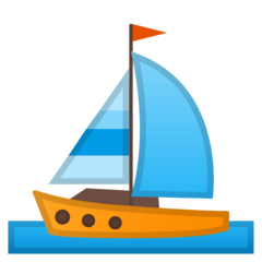 How Sailboat emoji looks on Google.