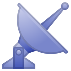 Hvordan Satellittantenne emoji ser ut på Google.