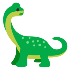 How Sauropod emoji looks on Google.