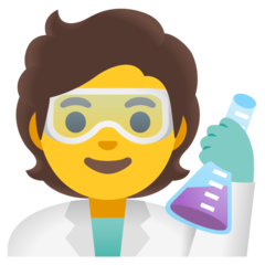 Como o emoji do Cientista é exibido no Google.