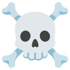 How Skull and Crossbones emoji looks on Google.