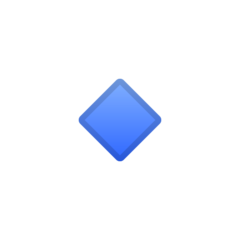 How Small Blue Diamond emoji looks on Google.