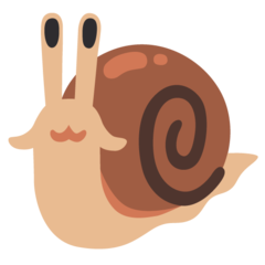 How Snail emoji looks on Google.