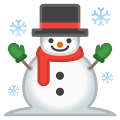 A quoi ressemblent les emoji Bonhomme de neige sur Google.